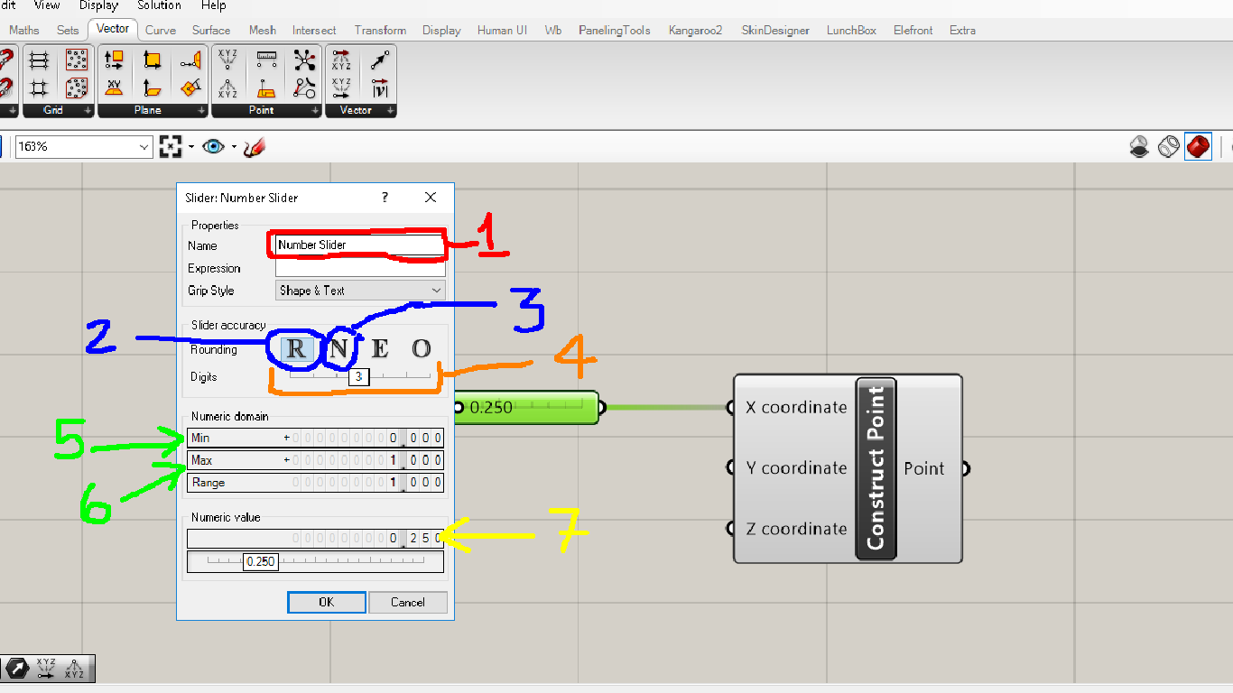 Editing a Slider