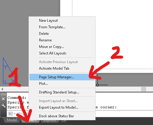 Abrindo o Page setup Manager